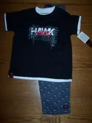 NWT TONY HAWK SKATEBOARDER 2 PC BLACK PAJAMAS PJ'S SZ 4
