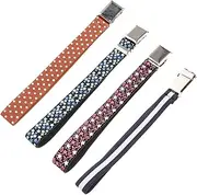 [SOESFOUFU] 4 pcs Elastic Belts Stretchy Waist Belts for Boys and Fit for Jeans and Casual Wear Stylish Stars Stars Dots Stripes