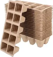 UPKOCH 20 Pack Reusable Seedling Trays Young Plant Starter Pots 10 Holes Round Nursery Pots for Indoor Gardening