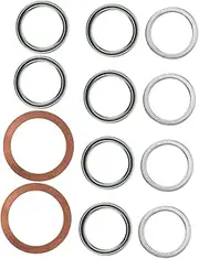 Vaguelly 12pcs Transmission Oil Drain Gasket Differential Oil Drain Plug Gasket Differential Oil Seal Differential Cover Seal Differential Housing Gasket Rear Axle Differential Gasket Metal
