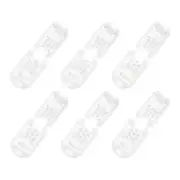6Pcs Nylon Cord End Tips Zipper Pull Cord Stopper Ends Lock (20x12mm, Clear)
