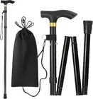 Folding Walking Stick, Foldable Walking Sticks, Extendable Walking Cane Height