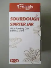 Tyniaide Sourdough Starter Jar with Feeding Day Band & More~New!