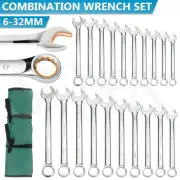 6-32mm Spanner Set Open Box combination Metric Open Ring Wrench+Roll Pouch 20PCS