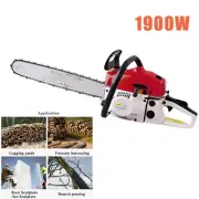 19" 52CC High Power Wood Gas Chainsaw Gasoline Tool Tree Cutter Pruning Oil Saw