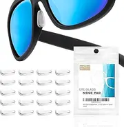 [NOV OPTICAL] Eyeglass Nose Pads | Self Adhesive Transparent Silicone | Soft Cushion with Air Chamber | Stick on Anti-Slip for Plastic Frame Eyeglasses and Sunglasses | 3.2mm Thickness (10 Pairs)