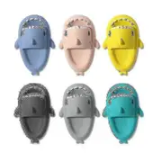Shark Slippers Non-slip Shower Bathroom Slippers Soft Summer Slide Sandals For Girls And Boys New yellow 24 25
