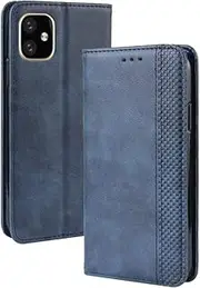 LYX Magnetic Buckle Retro Crazy Horse Texture Horizontal Flip Leather Case for Apple iPhone 11 Pro 5.8, with Holder & Card Slots & Photo Frame(Black) Simply Shaped and Comfortable (Color : Blue)