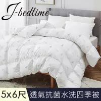 在飛比找PChome24h購物優惠-【J-bedtime】日本大和防蟎抗菌羽絲絨水洗四季被5x6