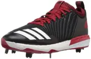 adidas Mens Boost Icon 3 Baseball Shoes Size Black/White/Power Red 8