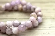 Kunzite Beads Smooth Round Natural Gemstone Purple Lavender Beads RN11