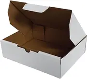 OZPACK Die Cut Cardboard Boxes (100pcs/128 x 97 x 37mm) – Gift, Packaging, Shipping, Storage and Retail Boxes,Strong, Lightweight – WHITE