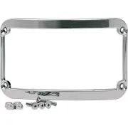Klock Werks Chrome License Plate Frame for Frenched Rear Fenders Softail & FLHT