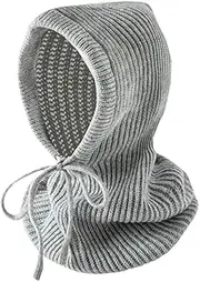 [BIKMAN] Unisex Balaclava Winter Wind-Resistant Hat Warm Face Cover Cap Neck Warmer Scarf Helmet Hood, Light Gray, One Size