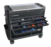 SP Tools SP52635D - Tool Kit - Tech Series Trade Technician Roller Cabinet - 386 Piece Metric Only - Diamond Black