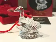 WATERFORD CRYSTAL 2000 12 DAYS OF CHRISTMAS ORNAMENT 6 GEESE NEW IN BOX DATED
