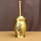 Small Mortar And Pestle Spice Crusher Copper Mortar for Mashing Spices
