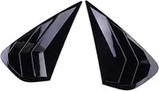 2Pcs Gloss Black Side Rear Window Louver Shutter Cover Trim Compatible for Kia Forte 2019-2022