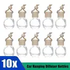 10Pcs Car Hanging Diffuser Air Freshener Perfume Empty Mini Glass Bottles 8ml AU