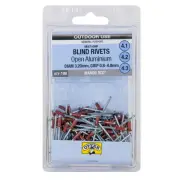 3 X otter manor red 3 2 x 0 8 4 8mm multi grip open aluminium blind rivet 100 p