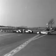 Lucien Bianchi ENB Emeryson-Maserati leads Olivier Gendebien Emery- 1961 Photo 2