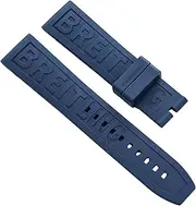 [BANDKIT] For Breitling navitimer avenger pin buckle strap silicone Watch band 22mm 24mm Black dark blue Watchband