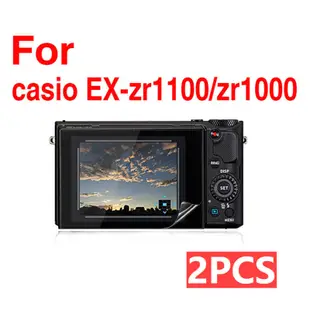 【2片】適用於 卡西歐 EX-zr1100 相機膜 zr1000 相機屏幕保護膜 PET 膜