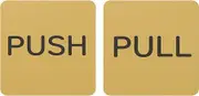 uxcell 1Set Push Pull Door Stickers, 3in Push and Pull Signs Plate Acrylic Vertical Self-Adhesive for Doors Glass Window Business Stores, Square, Gold