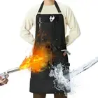 Reversible Design Black Apron with Pockets,BBQ Chef Apron for Men and Women, ...
