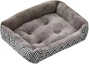 Dog Bed Dog Crate Mattress Mat 90 * 70CM 80 * 60CM Dog Cage Pillow Cat Bed Washable Pet Bed Cushion Blanket for Medium Dogs Super Soft Cozy Non-Slip Bottom (Color : A, Size : 75 * 55cm)