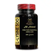 L-Lysine 500mg Free Form - Potent Amino Acid Support - Immune booster - 1B 100C