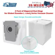 2x Reusable Zippered Replacement Dust Bags For iRobot i1 i3 i4 i4+ i6 i7 i7+ i8+