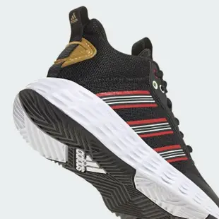 【adidas 愛迪達】Ownthegame CNY 2.0 K 中童 籃球鞋 運動 休閒 緩震 舒適 黑白紅(ID1151)