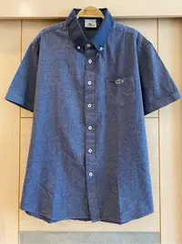 在飛比找Yahoo!奇摩拍賣優惠-日本購入帶回 正品 LACOSTE 法國鱷魚牌 短袖素面襯衫