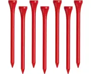 Golf Tees, 2 3/4 Inch, 70 Count, Professional Deluxe Wooden Golf Tee, Natural Hard Wood Golf Tee - Red