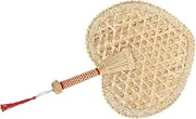 HIAKDOFT Handheld Woven Fan Elegant Summer Decorative Rustic Hand Fan for Camping Meticulously Crafted Easy to Carry Securely for Weddings