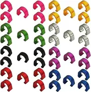 Yuauy 5 PCs in Each 8 Colors C-Clips Clamps Metal U-Clips Buckle Brake Cable derailleur Shifter Cable Guides Gear Cable Housing Hose Aluminum Alloy MTB BMX Mountain Bike Bicycles