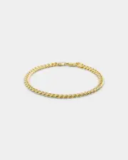 [House Of Auric] House Of Auric 5mm Cuban Link Bracelet 18k Gold Vermeil - Size 9 9 18K Gold Vermei