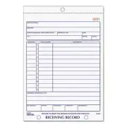 Rediform Receiving Record Book, 5 9/16 x 7 15/16, Three-Part Carbonless, 50 Sets