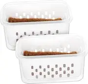 COOPHYA 2pcs Transparent Seedling Pots Plant Starter Trays with Drainage Small Plant Pots for Gardening