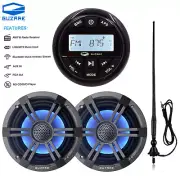 Marine Audio Package w/ Waterproof Bluetooth Stereo Receiver and Boat Speakers