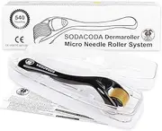 Sodacoda Dermaroller - 540 Micro Needles made of Titanium and Stainless Steel, Needle Length: 0.50 mm