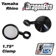 Dragonfire Super Sport Side View Mirror Black 1.75" Clamp, Pair - Yamaha Rhino