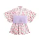 【Baby 童衣】任選 日式和服浴衣洋裝 印花圖案浴衣洋裝 60364(白底粉花)