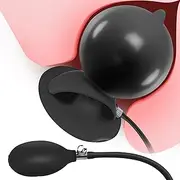 Jinqian Giant Inflatable Plug Pump with Strong Suction Cup, Adjustable Silicone Large Balls Butt Plug Plug for Anus Vagina Expansion Stimulation Extreme Sex Toy for Women Men