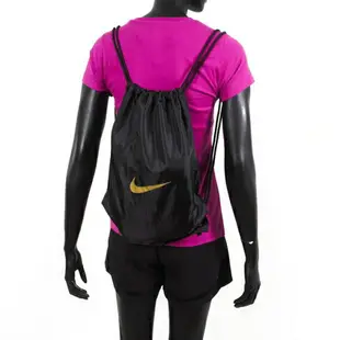 Nike [DH00118-003] 健身袋 束口袋 收納袋 鞋袋 運動 休閒 輕便 耐用 耐髒 黑金
