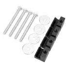 ɪ Black 4PCS Pickup Truck Tool Box Tie Down J Hooks Mounting Kit Aluminium
