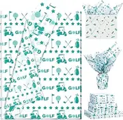 Golf Tissue Paper 100 Sheets - Golf Tissue Paper for Gift Bags - Golf Wrapping Paper - Golf Themed Tissue Paper Golf Cart Print - Sports Golf Ball DIY Craft Art Paper for Birthday,Party - 20"×14"