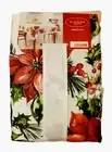 NEW St Nicholas Square Christmas Poinsettia Border Tablecloth 60"x 120"