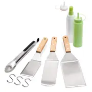 Barbecue Metal Griddle Spatula Accessory Kit - Set of 6